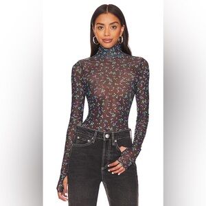 AFRM - Zadie Top in Noir Neon Ditsy